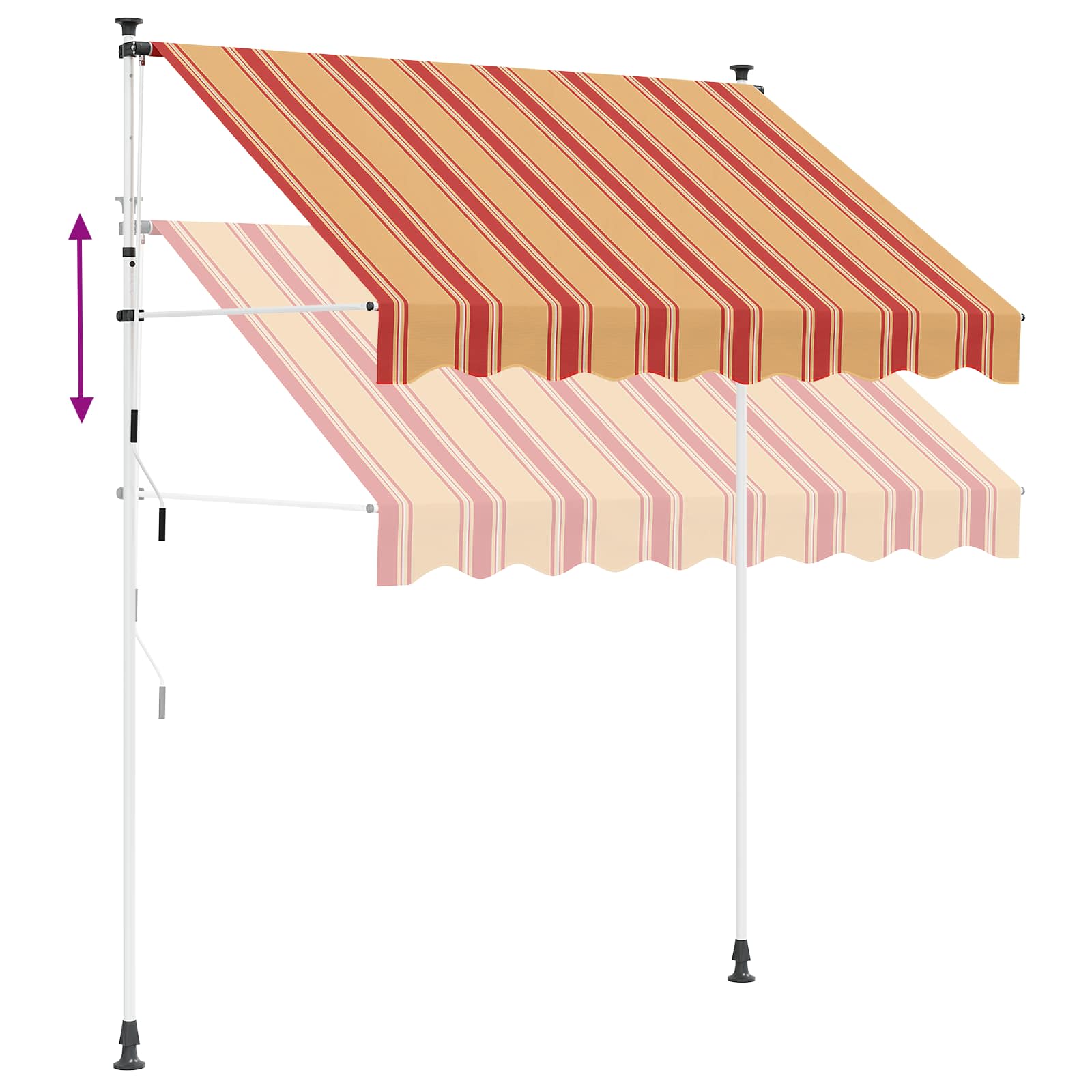 Einziehbare Markise Handbetrieben 150 cm Anthrazit