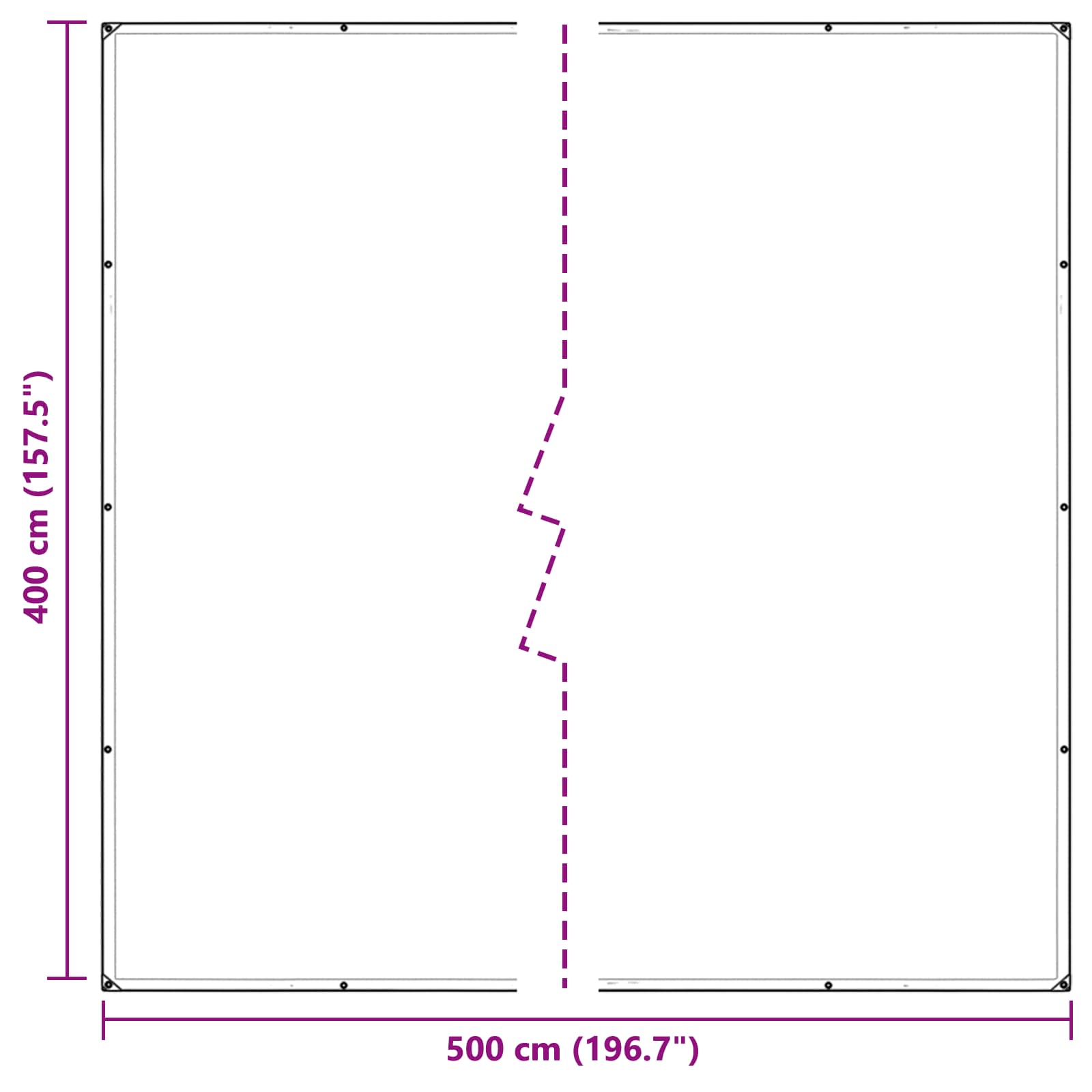 Pflanzenabdeckung mit Ösen 1x3 m PVC