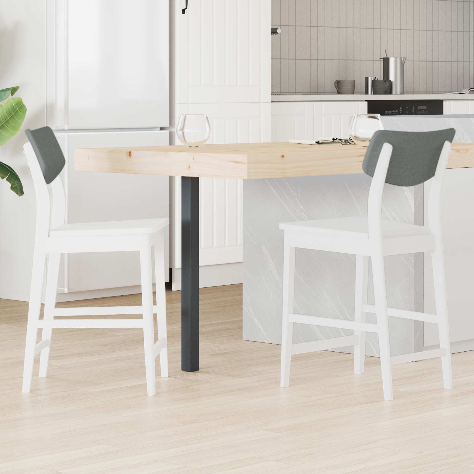 Esszimmerstühle 2 pcs Hellbraun 48 x 49 x 95 cm