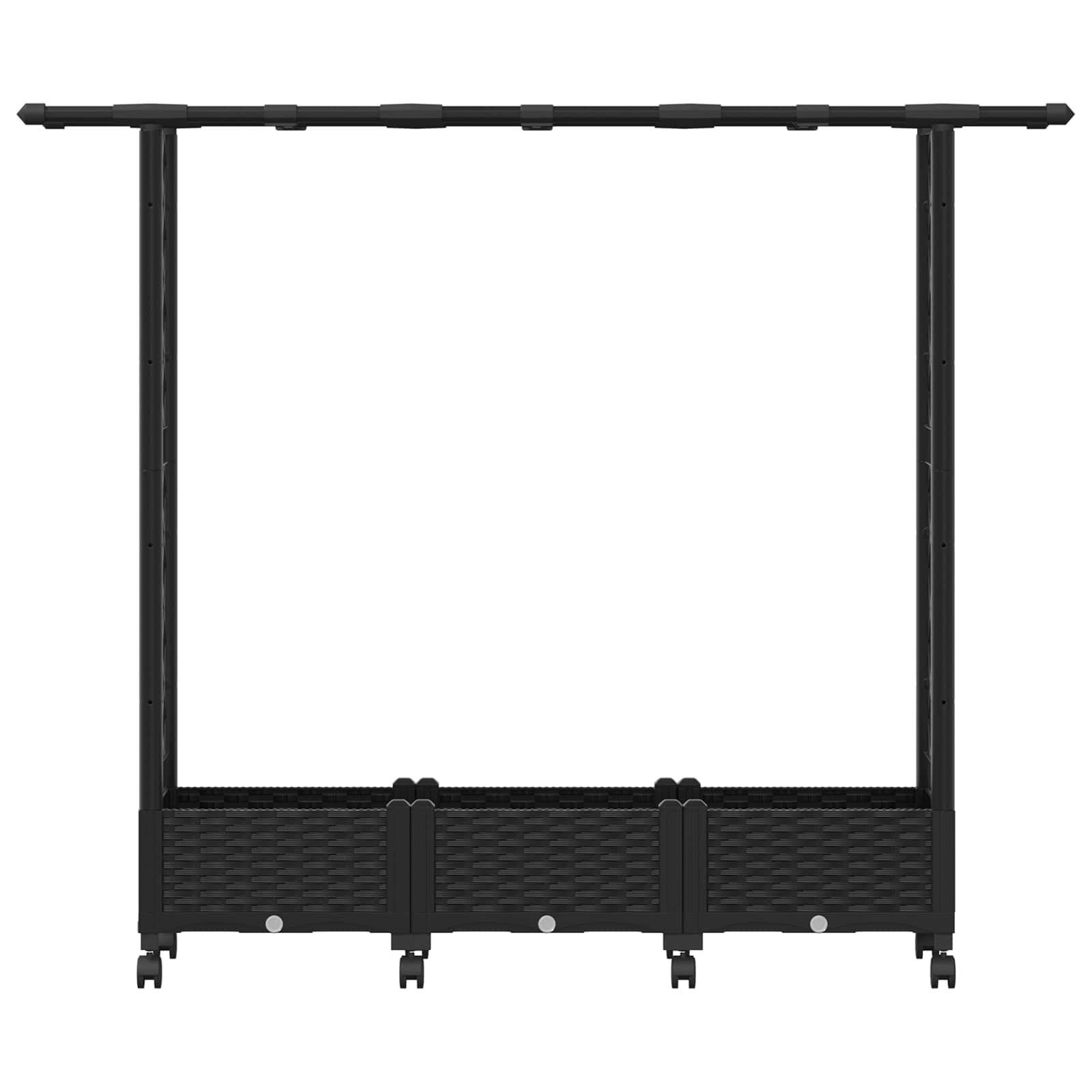 Hochbeet mit Rankgitter und Dach Braun 124 x 40 x 123 cm PP
