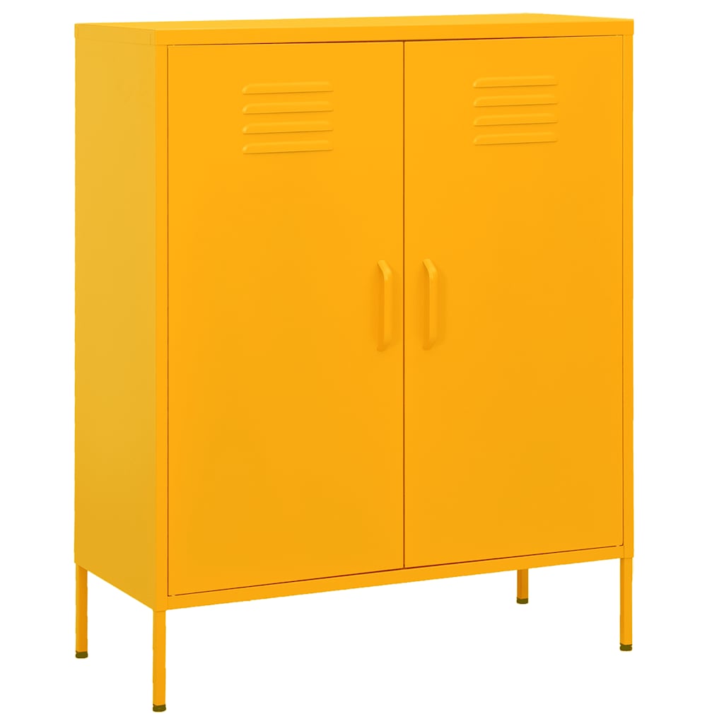 Beistellschrank Olivgrün 80x35x101,5 cm Stahl