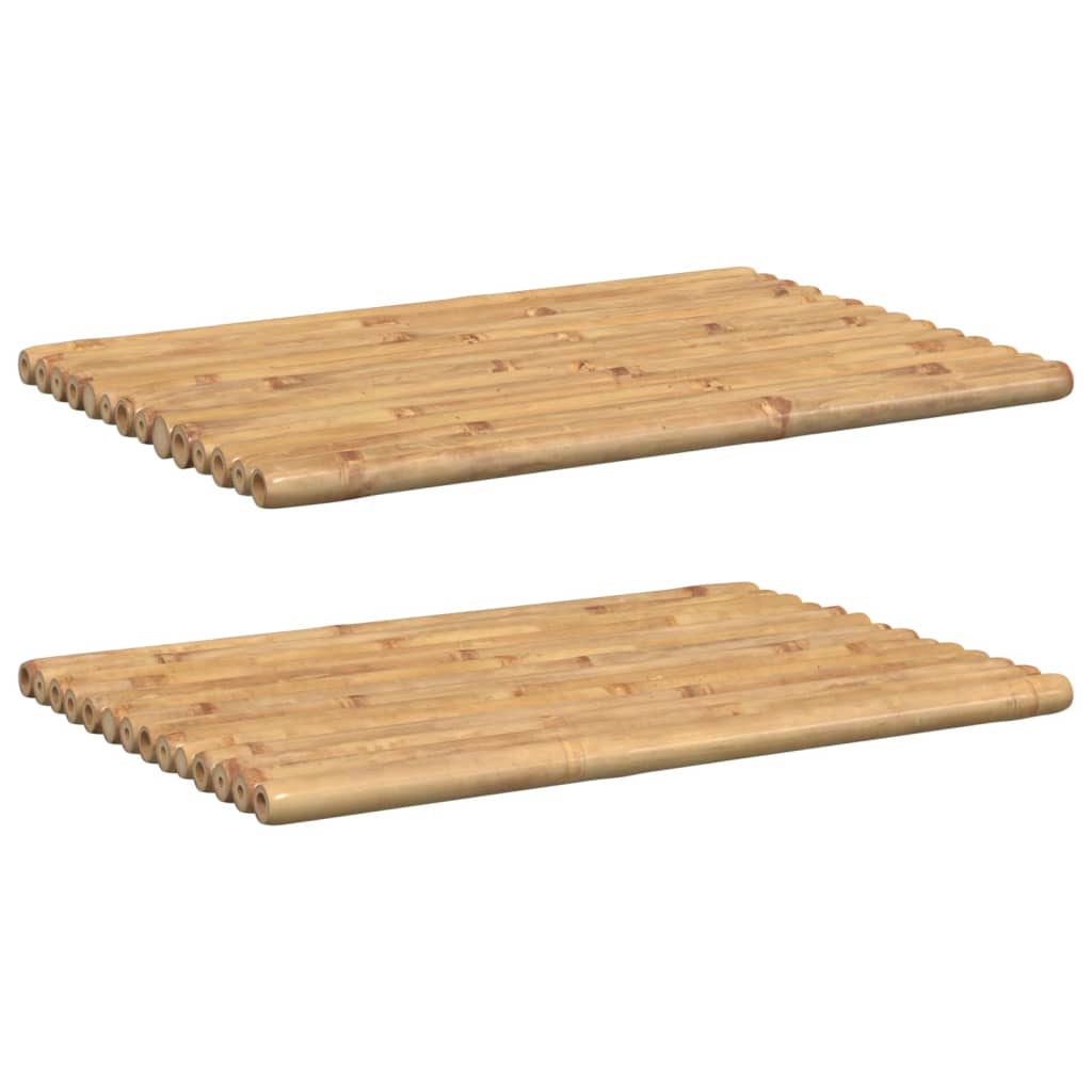 Badematten 2 Stk. 50x35 cm Bambus