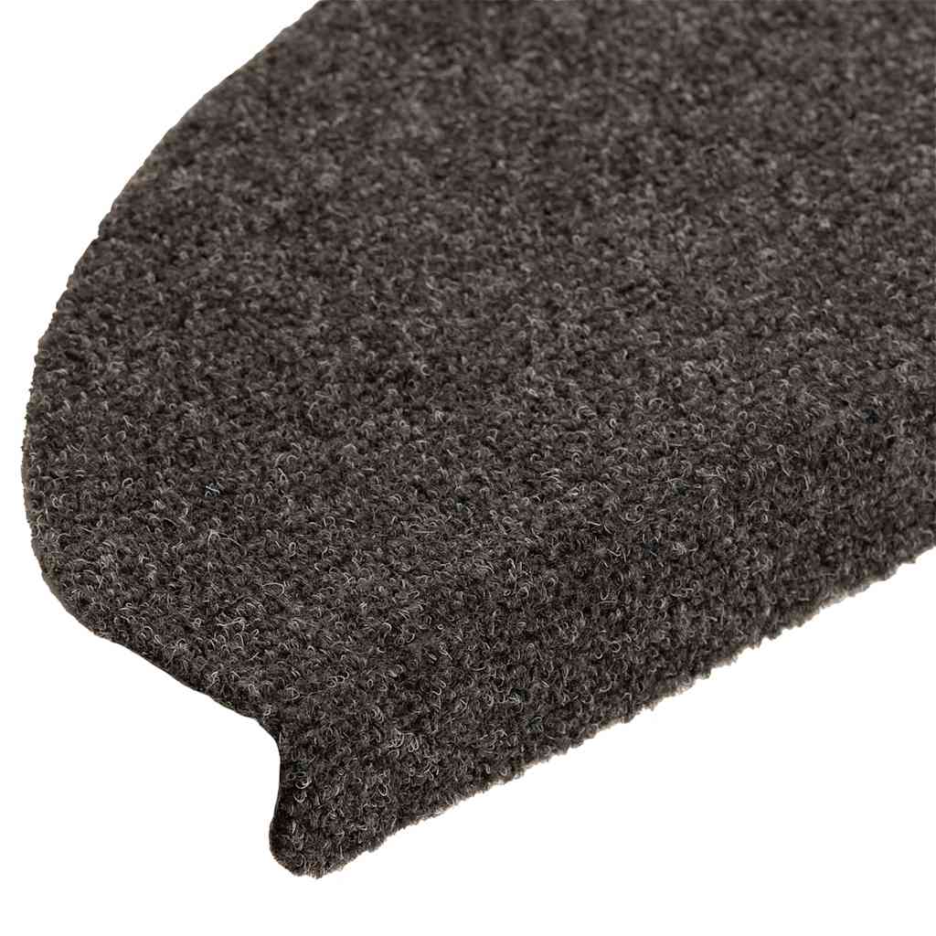 Stufenmatten Selbstklebend 15 Stk. 56x17x3 cm Hellbraun Halbrund