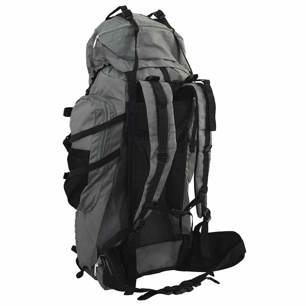 Wanderrucksack Schwarz 60 L Oxford-Gewebe