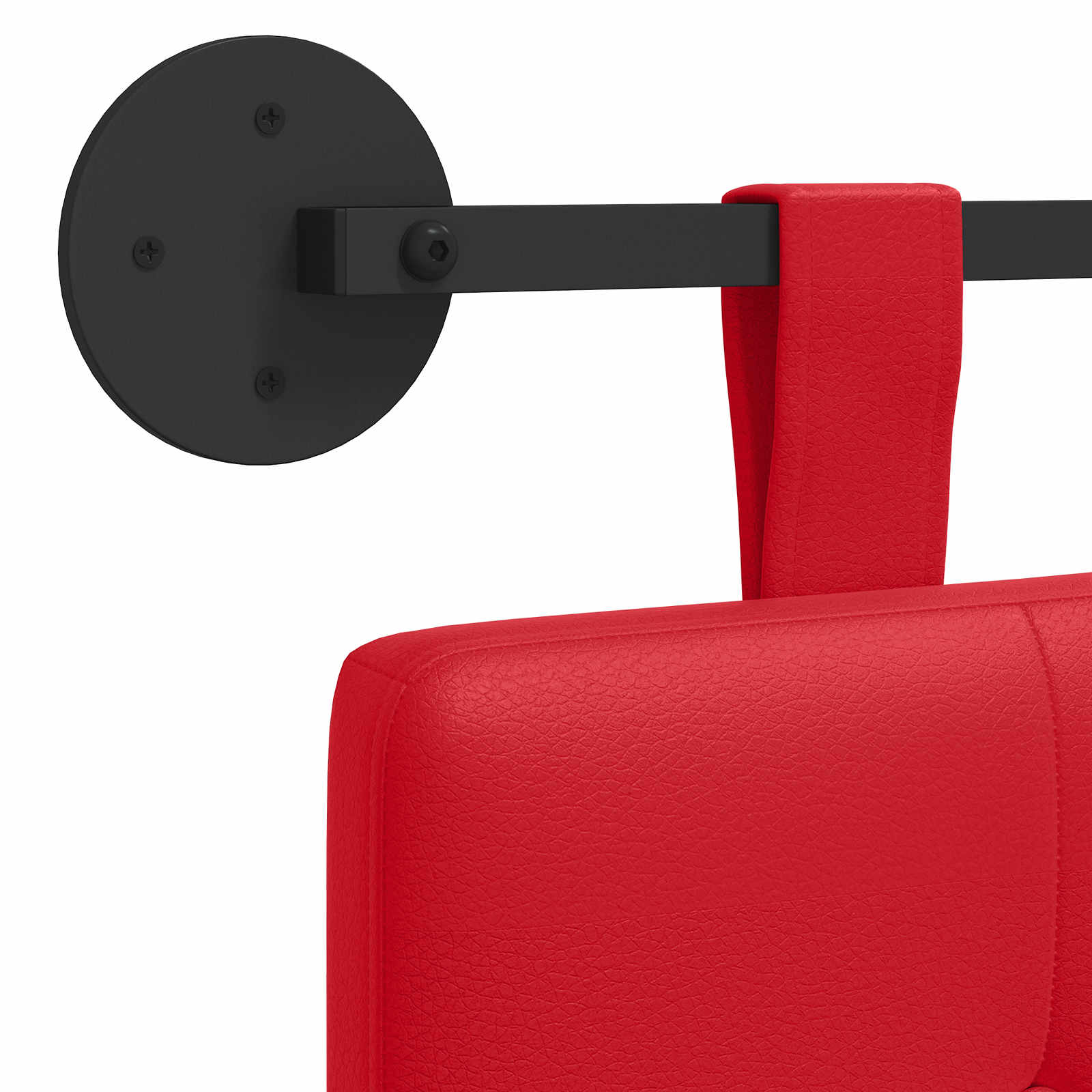 Hängendes Kopfteil Mit LED Licht Creme Kunstleder