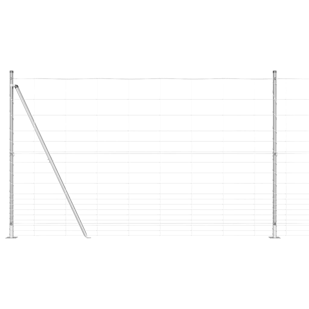 Ground Fix Geschweißter Drahtzaun 25 x 0,8 m Silber Netz