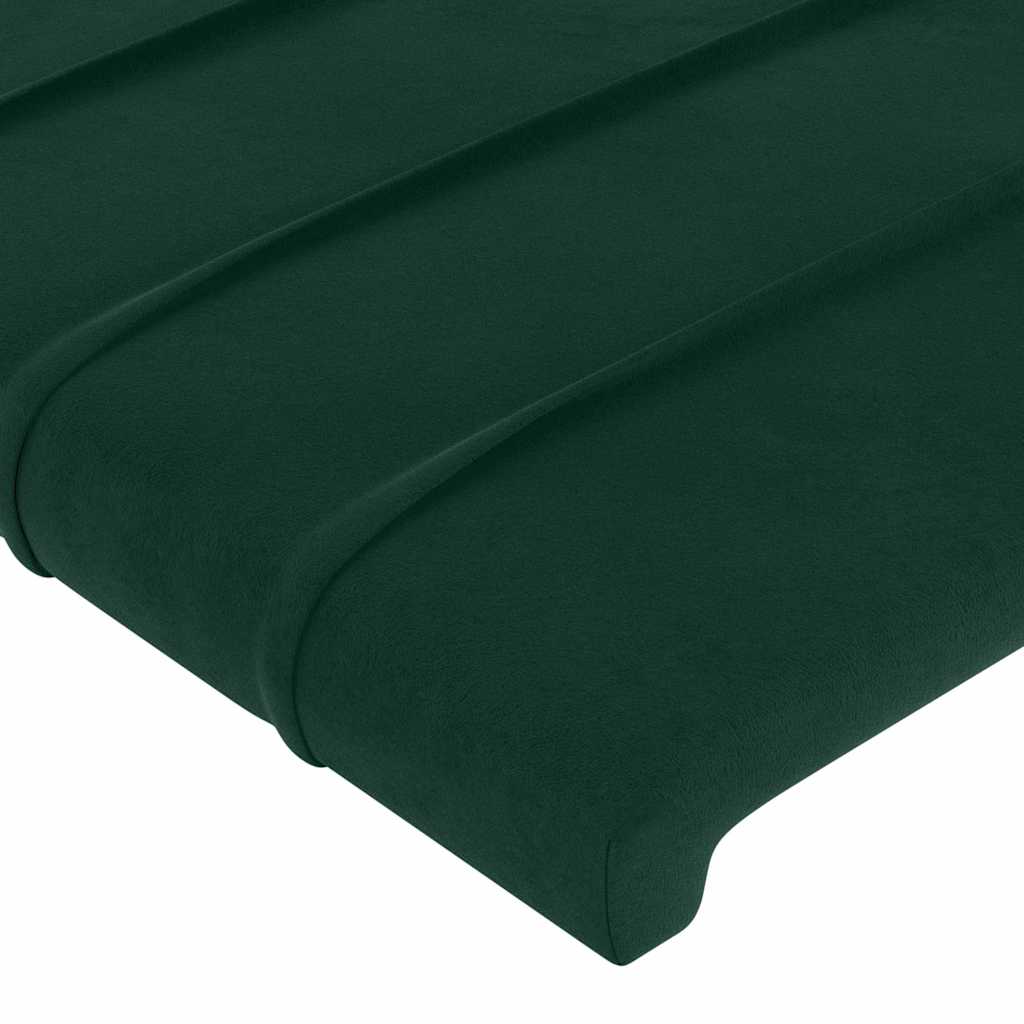 Kopfteil mit Ohren Dunkelblau 203x23x118/128 cm Samt