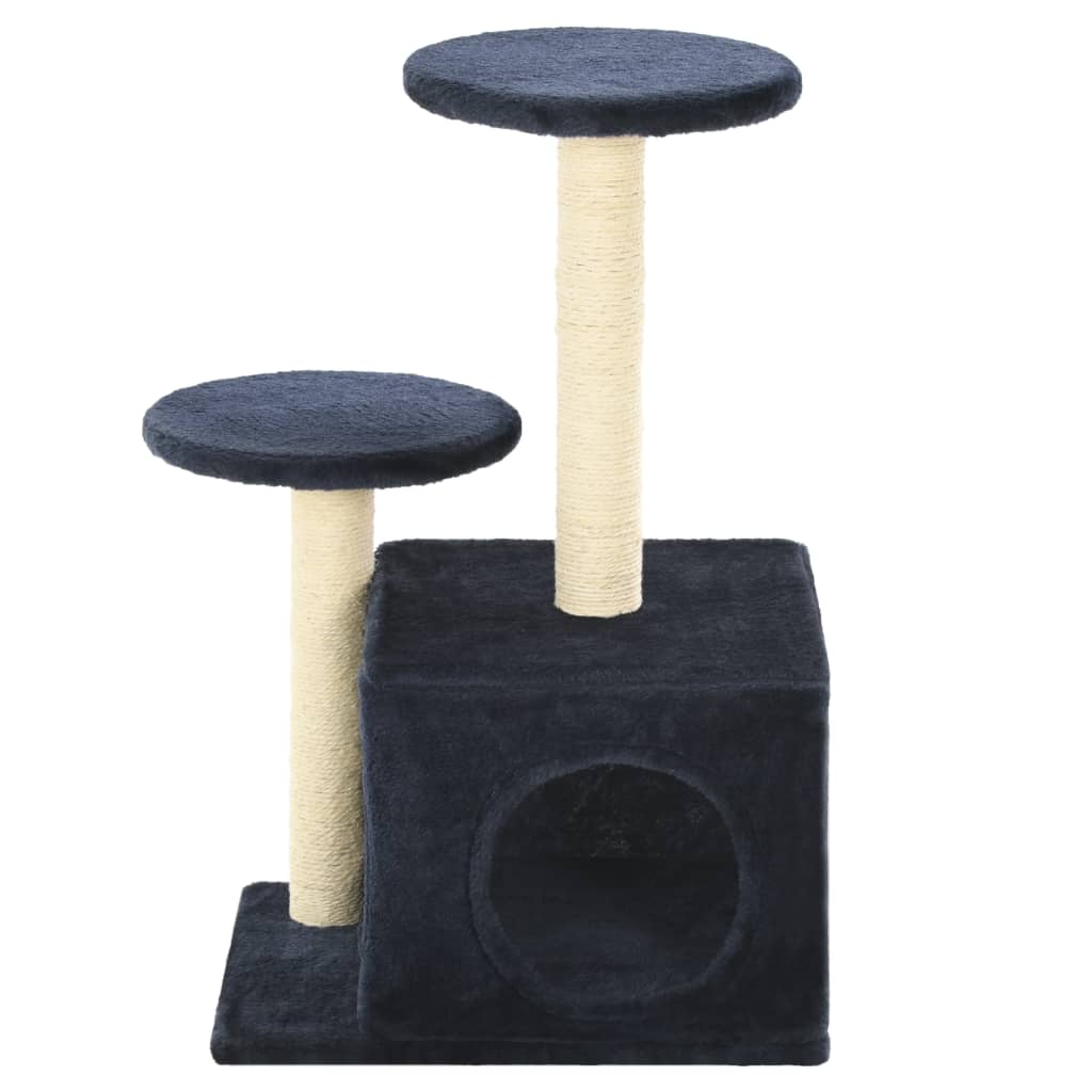 Katzenbaum mit Sisal-Kratzsäulen 60 cm Grau