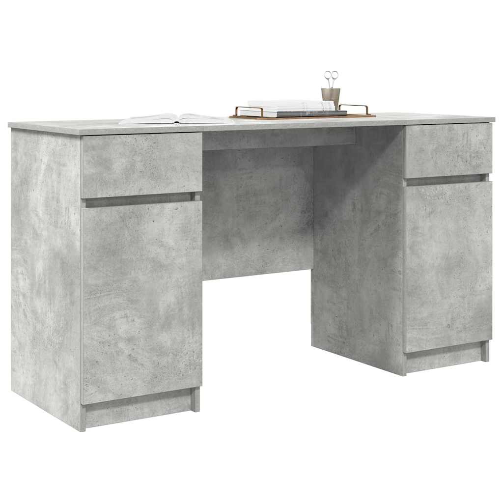 Schreibtisch mit Schubladen Weiß 140 x 49 x 76 cm Holzwerkstoff