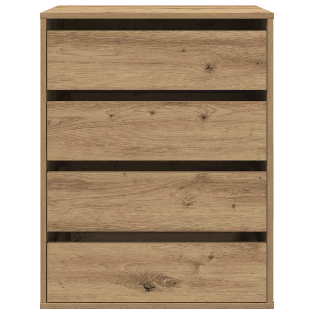 Schubladenschrank Schwarz Eichen-Optik 41 x 40 x 58 cm
