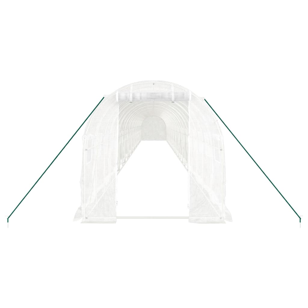 Gewächshaus mit Stahlrahmen Weiß 8 m² 4x2x2 m