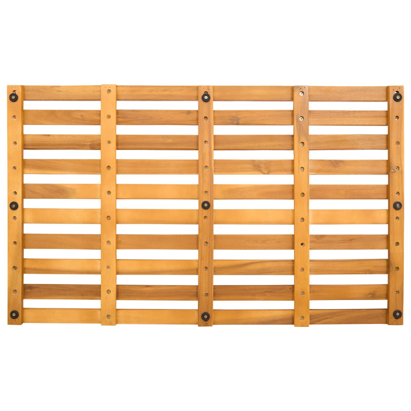 Badematte Uni Braun 56 x 37 x 2,5 cm Massives Akazienholz