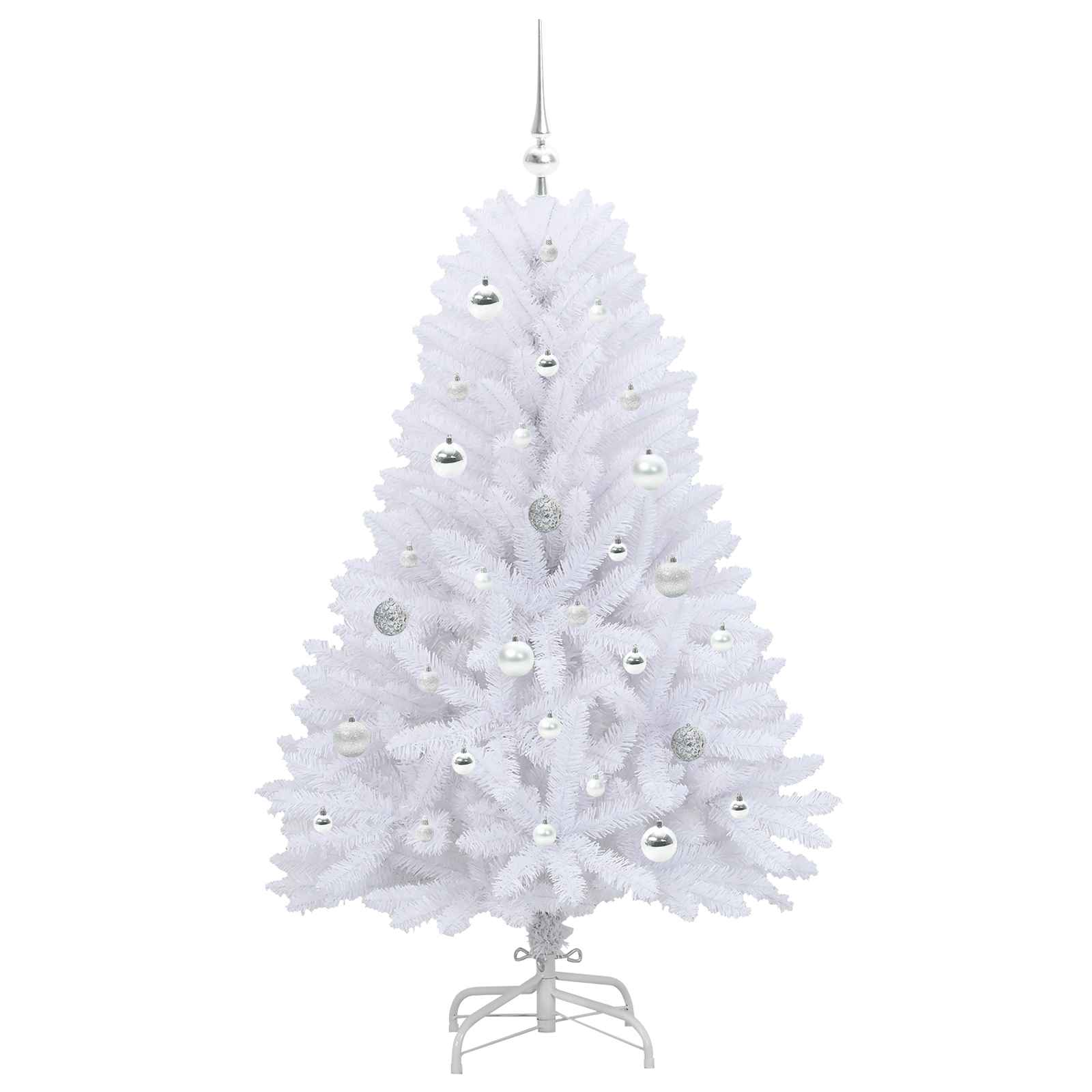 Künstlicher klappbarer Weihnachtsbaum Weiß 120 cm PVC und Stahl