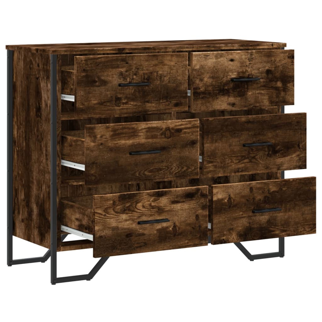 Kommode Schwarz 91x35,5x74,5 cm Holzwerkstoff