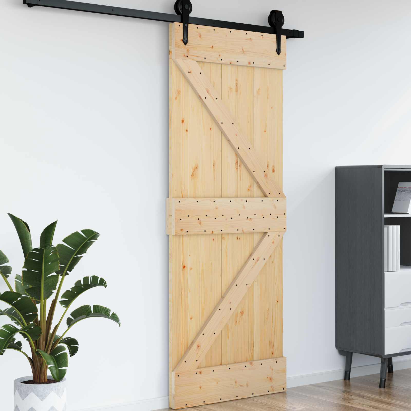Tür NARVIK Natur 80 x 210 cm Massivkiefer