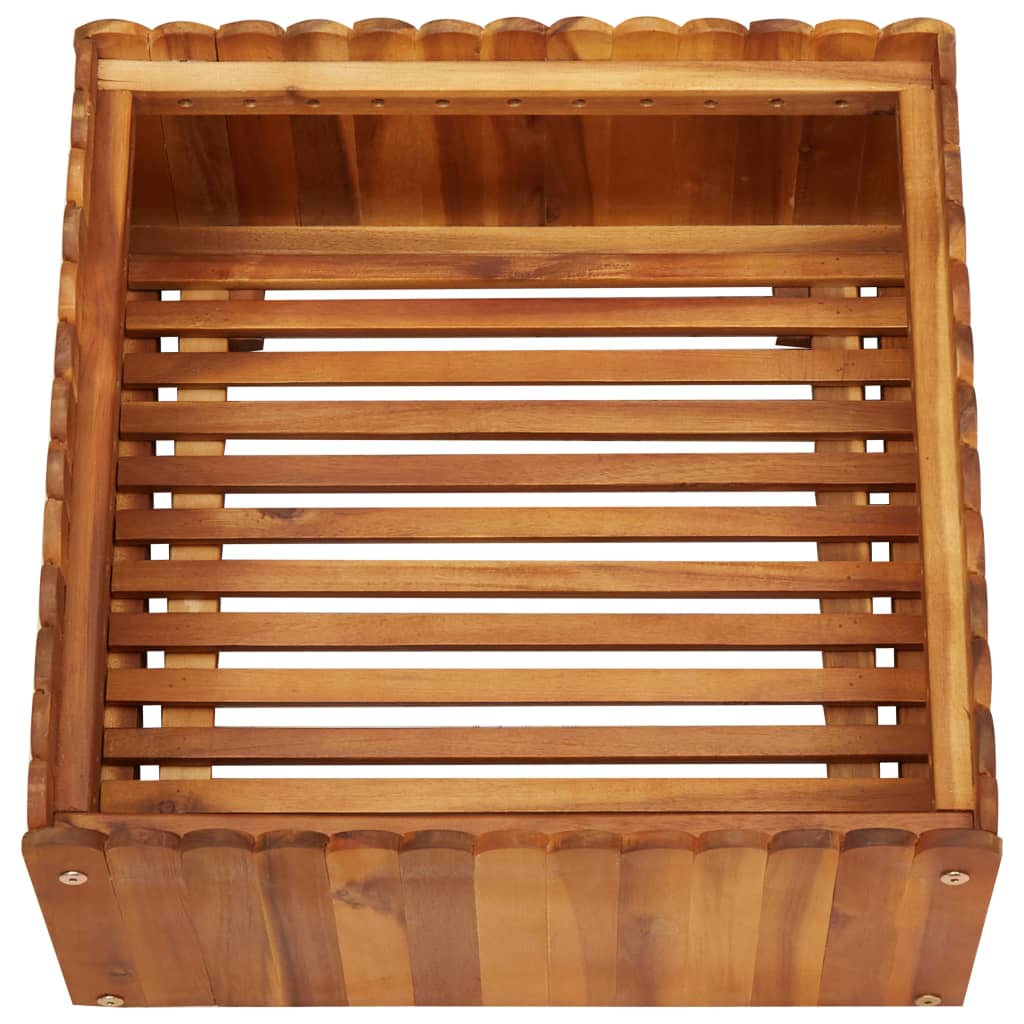 Garten-Hochbeet 50 x 30 x 25 cm Massivholz Akazie
