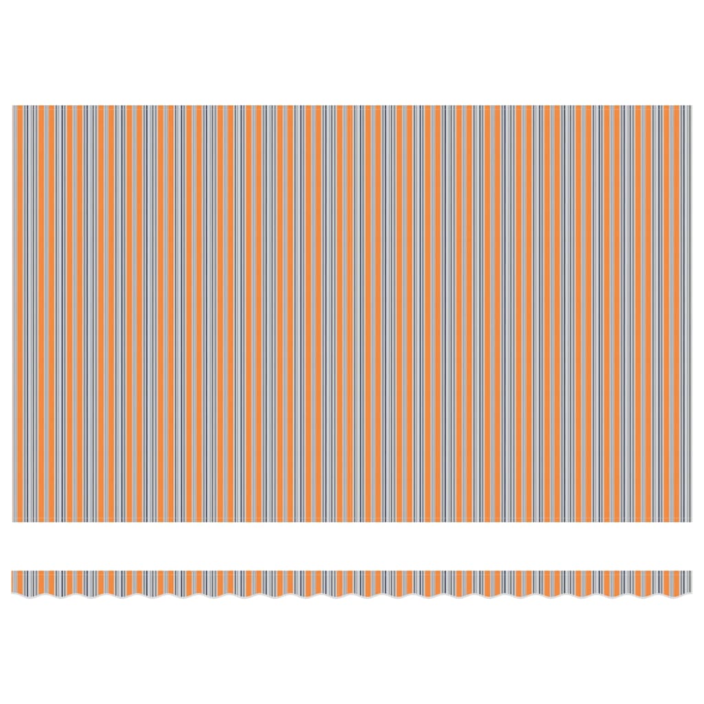 Markise Manuell Einziehbar mit LED 300x250 cm Blau und Weiß