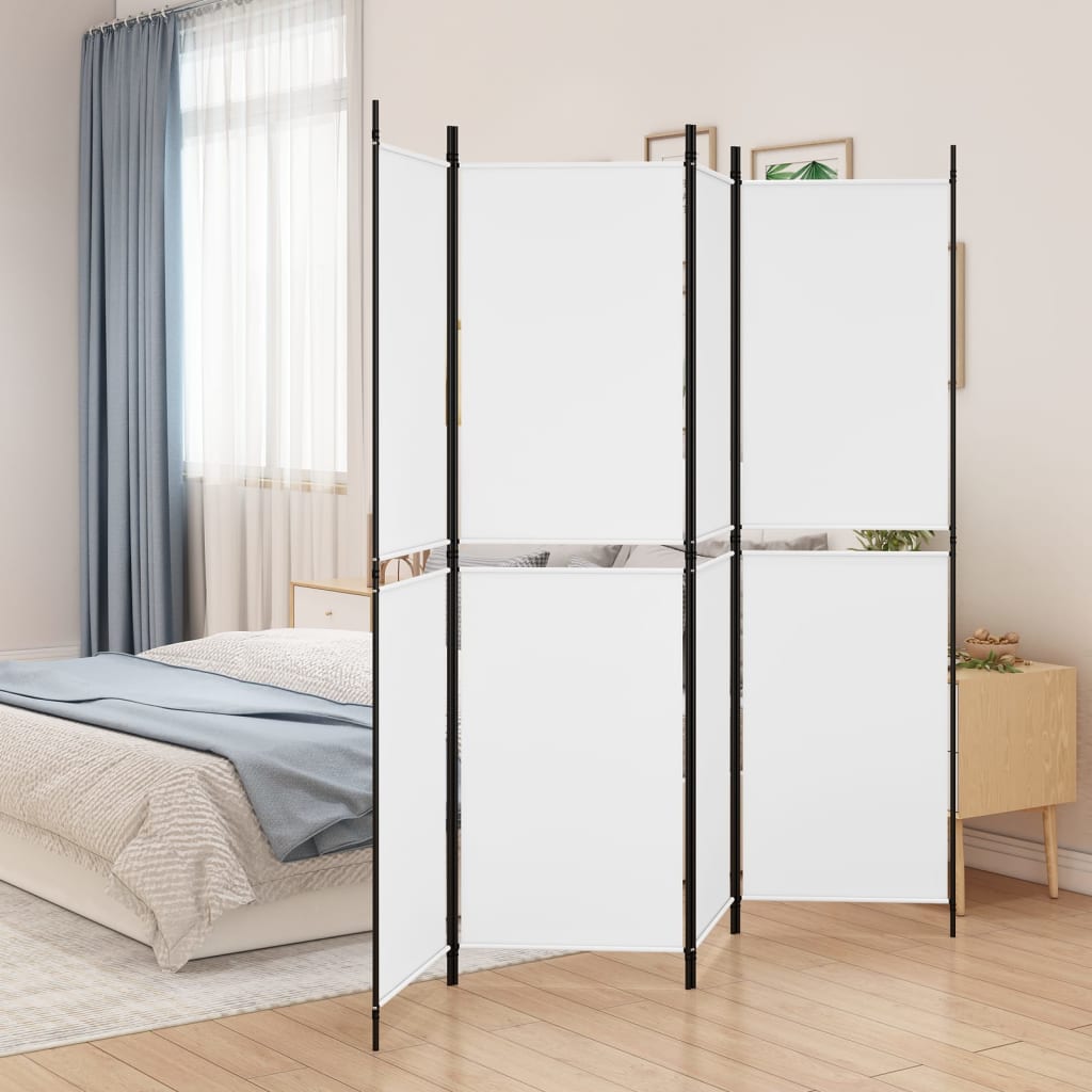 3-teiliger Raumteiler Beige 150 x 180 cm Stoff