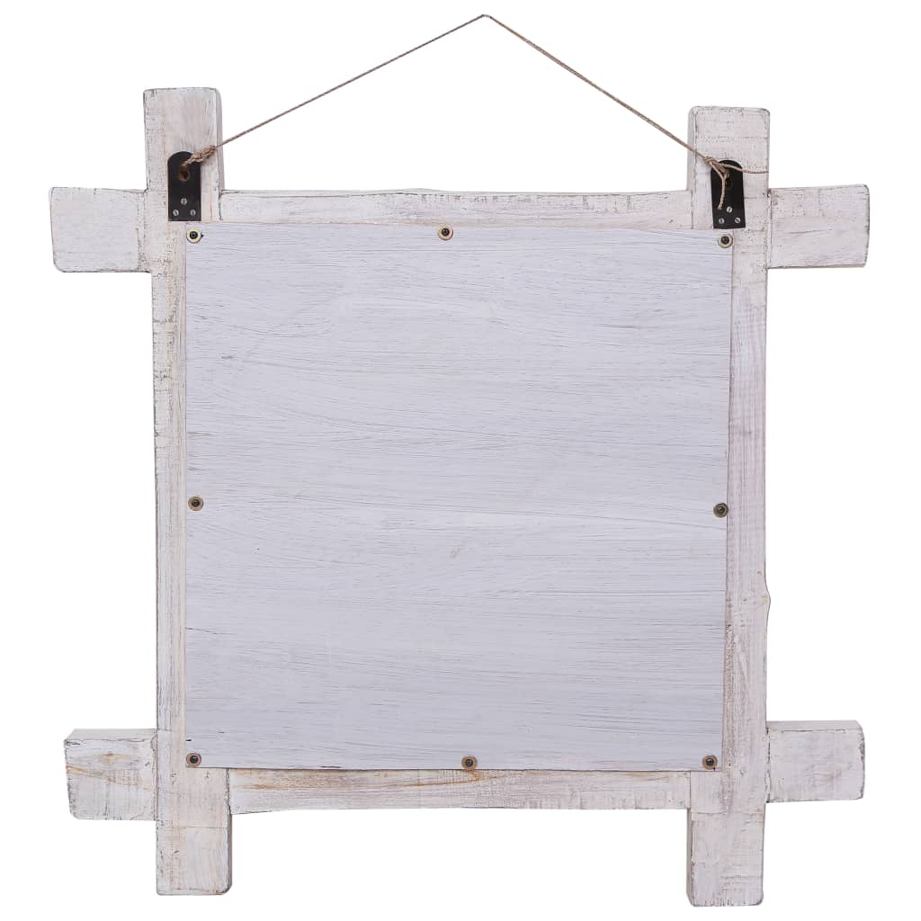 Holzspiegel Natur 70x70 cm Recyceltes Teakholz