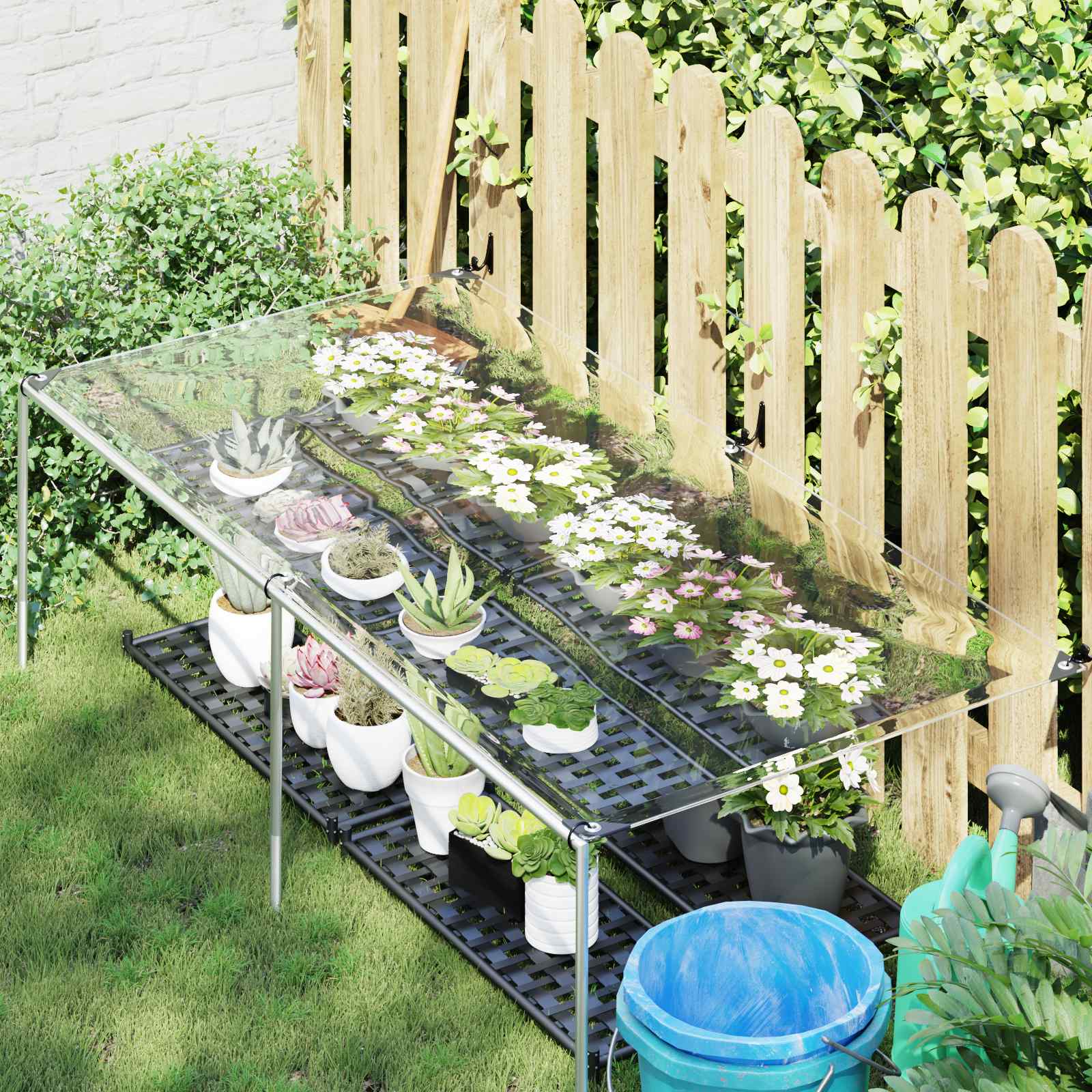 Pflanzenabdeckung mit Ösen 1x3 m PVC