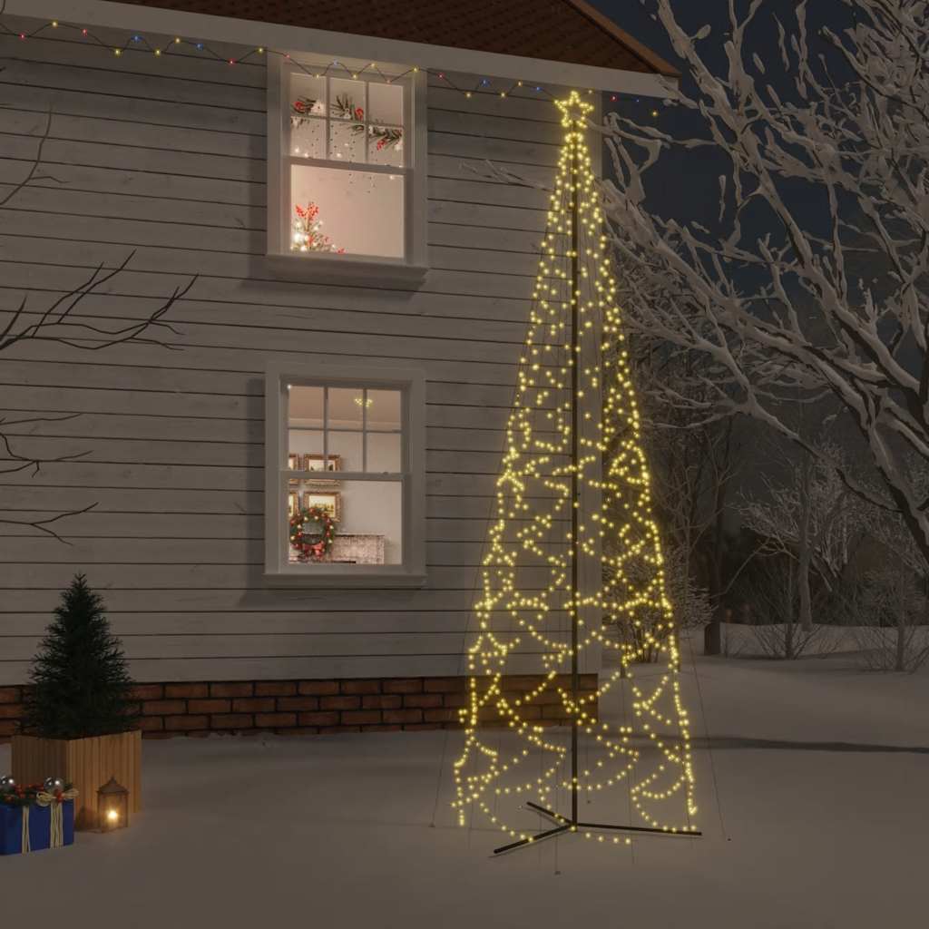Weihnachtsbaum-Kegel Warmweiß 500 LEDs 100x300 cm