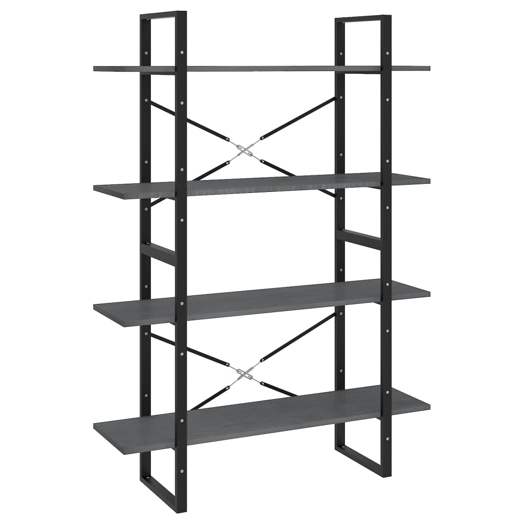 Bücherregal 2 Fächer Weiß 100x30x70 cm Holzwerkstoff