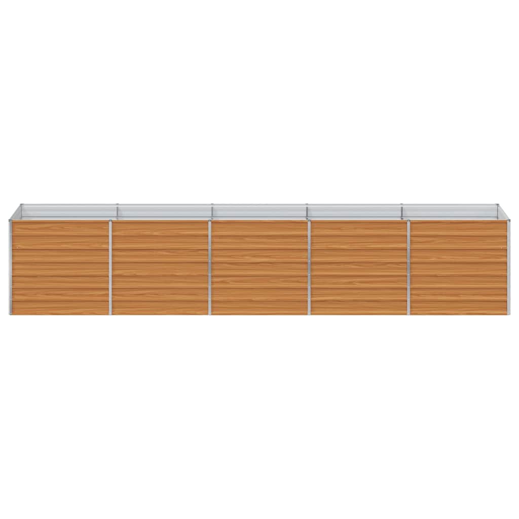 Hochbeet Hellbraun 100 x 100 x 77 cm Verzinkter Stahl