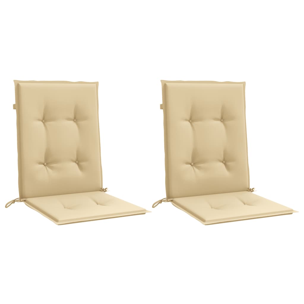 Niedriglehner-Auflagen 2 Stk Melange Anthrazit 100x50x7cm Stoff