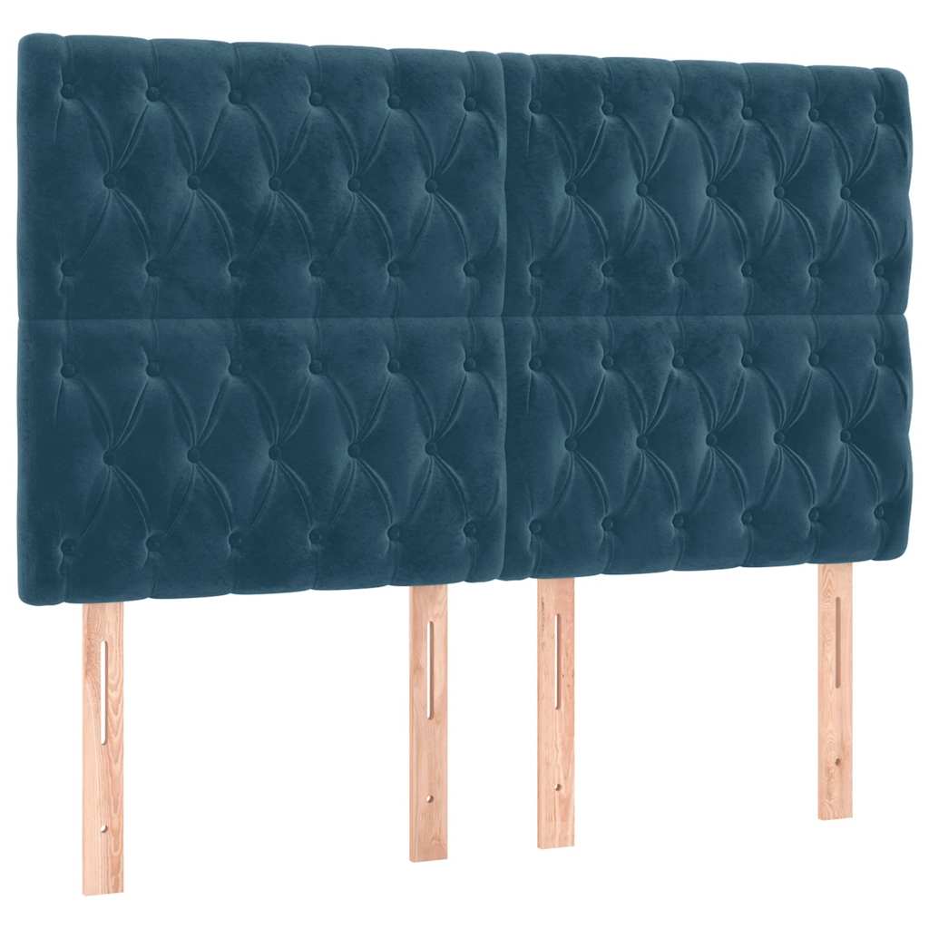 Kopfteil Hellgrau 80x7x118/128 cm Samt