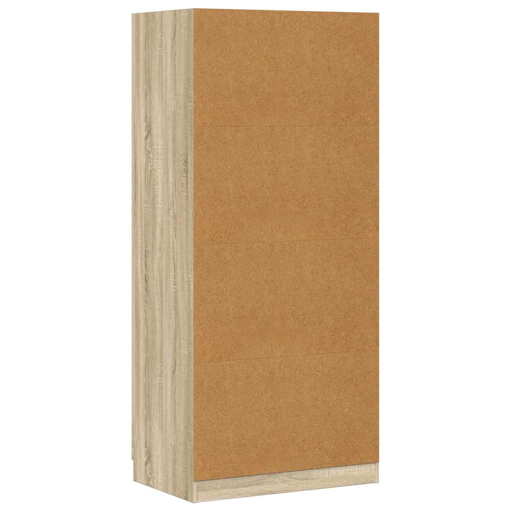 Kleiderschrank Weiß 80x52x180 cm Holzwerkstoff