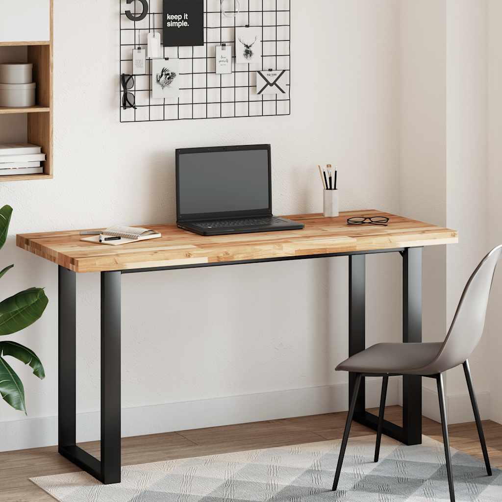 Tischplatte Rechteckig 60x50x2 cm Massivholz Akazie