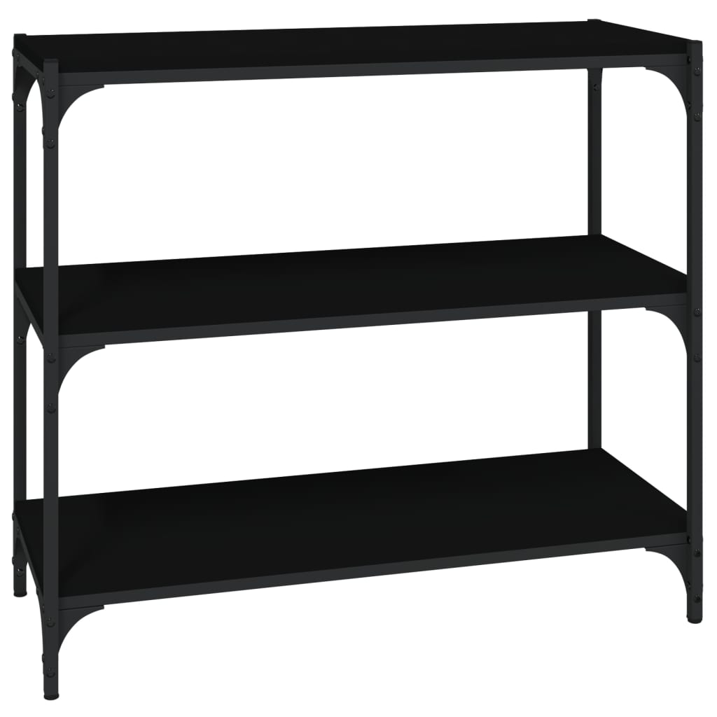 Bücherregal Schwarz 40x33x70,5 cm Holzwerkstoff und Stahl