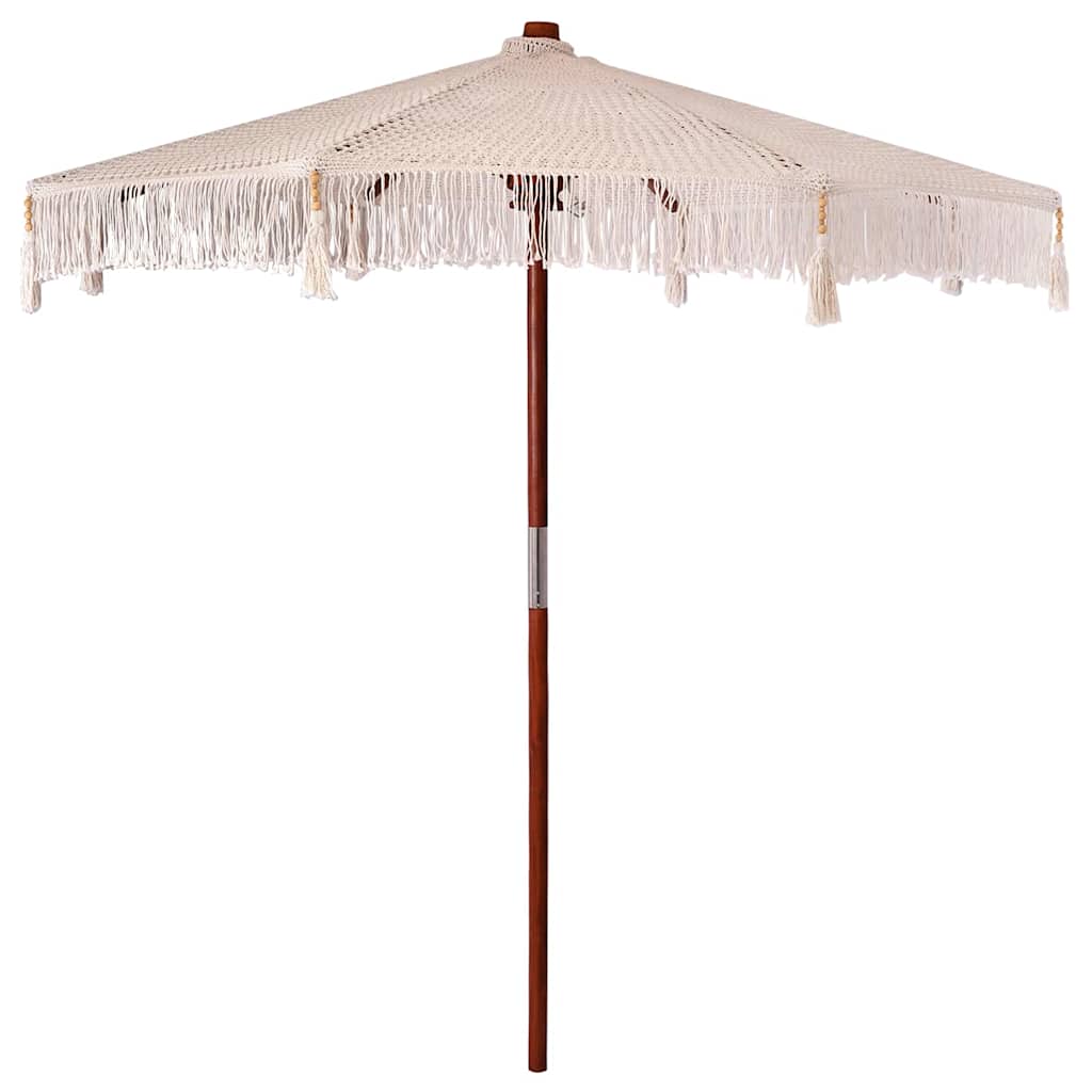 Macrame Sonnenschirm Creme 190 x 190 x 260 cm