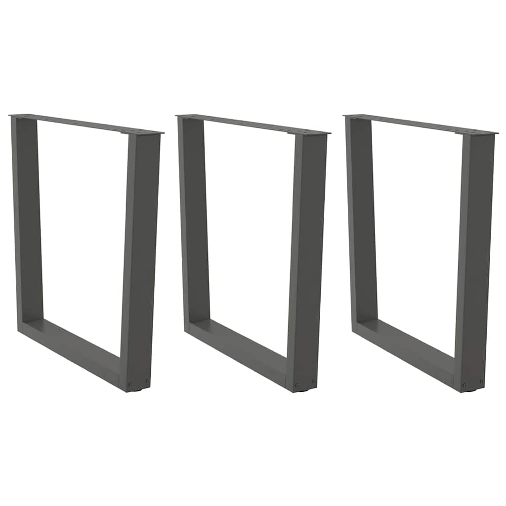 Couchtischbeine V-Form 2 Stück Schwarz 30x(30-31,3) cm Stahl