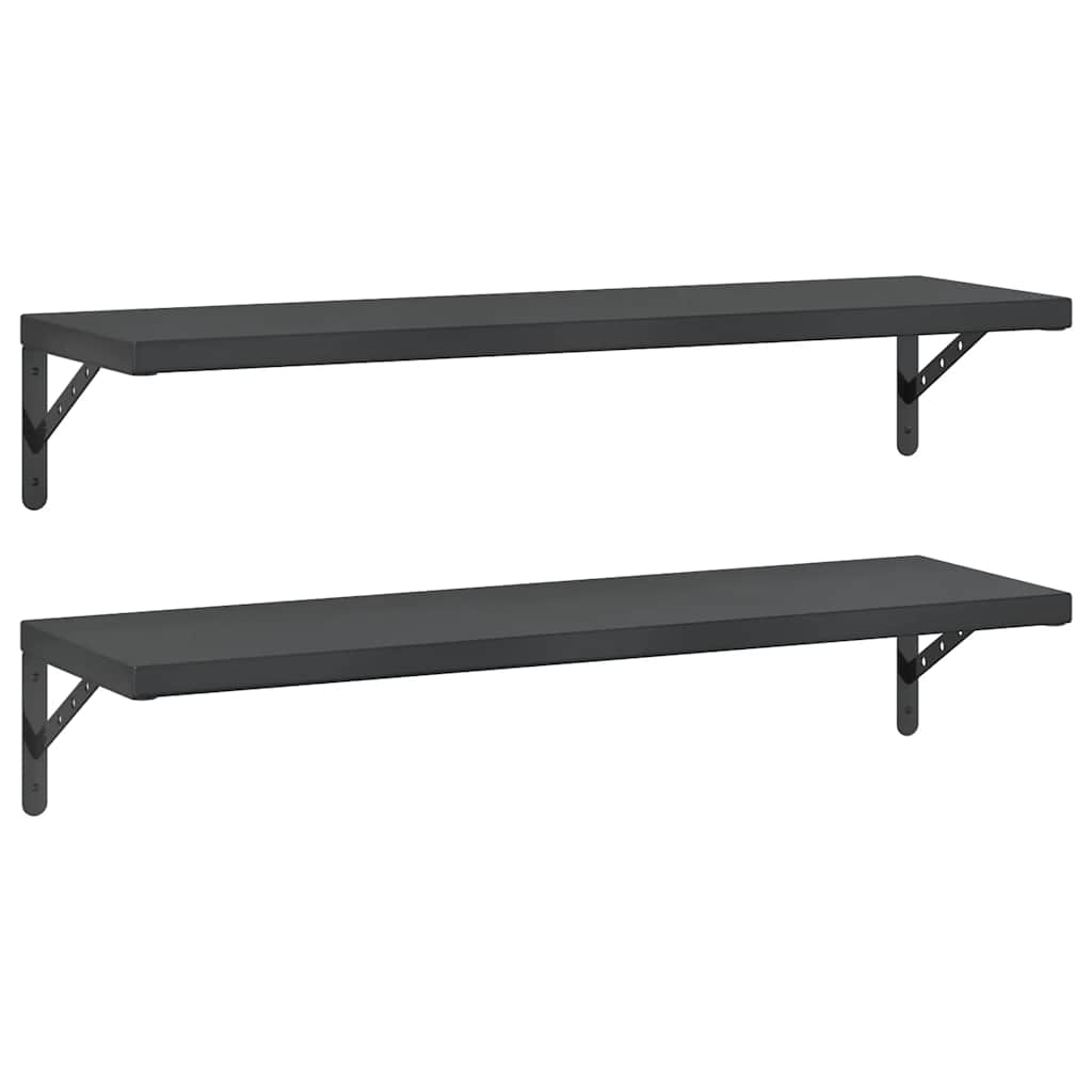 Wandregale 2 Stk. 100x40 cm Silbern Edelstahl