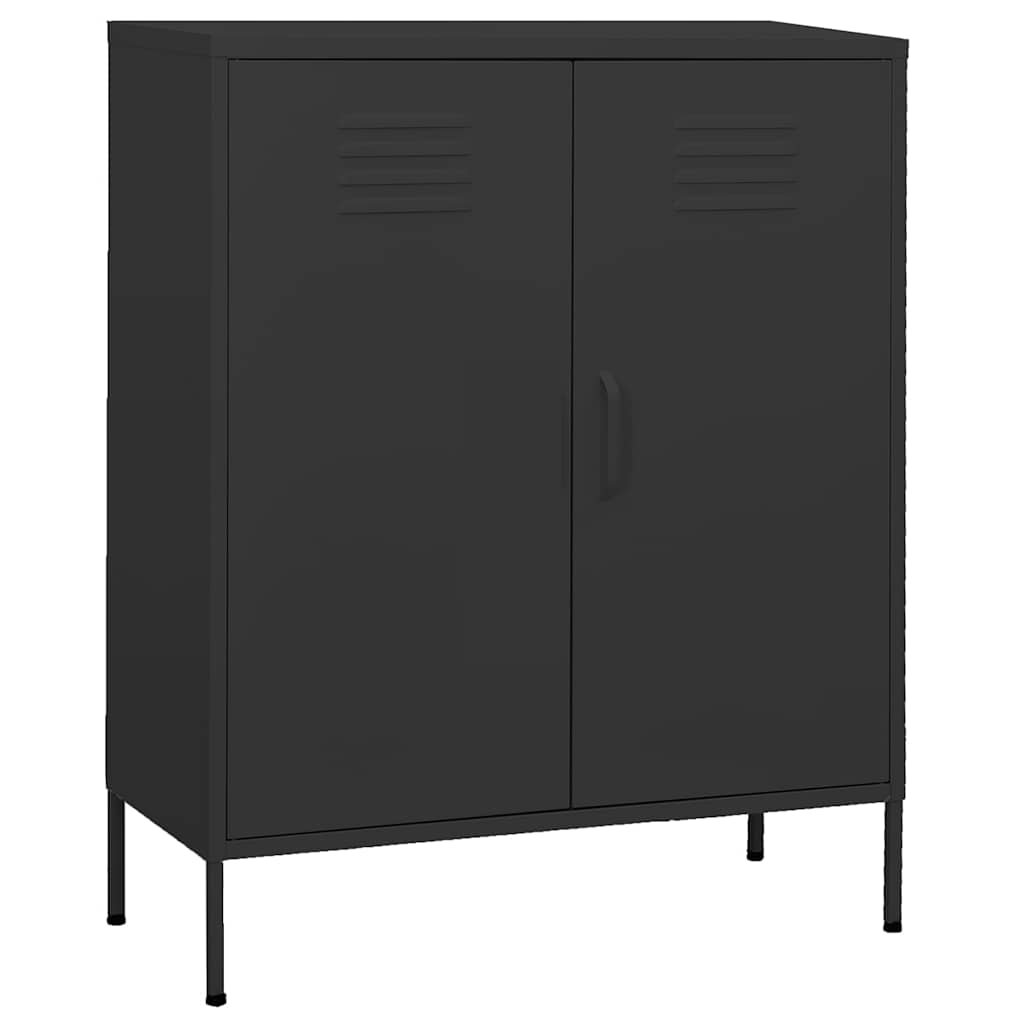 Beistellschrank Olivgrün 80x35x101,5 cm Stahl