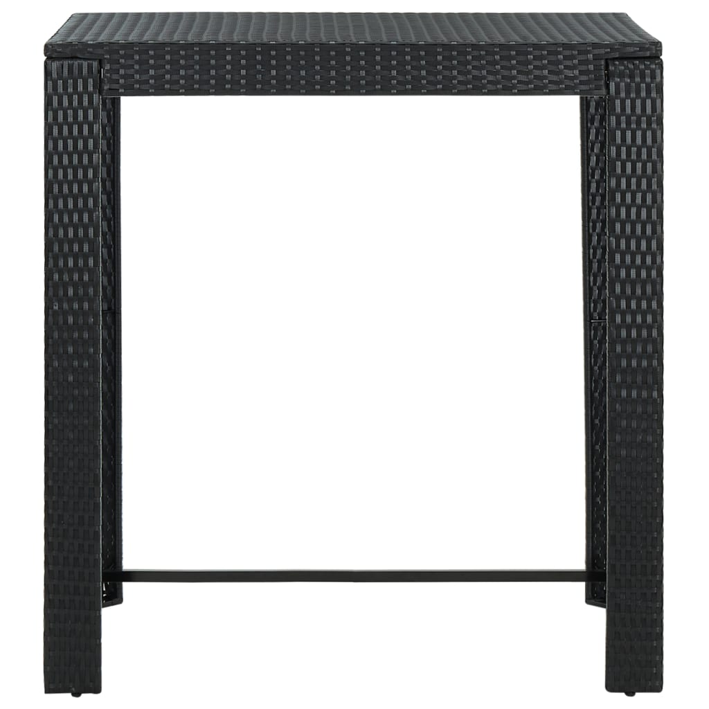 Garten-Bartisch Grau 60,5x60,5x110,5 cm Poly Rattan