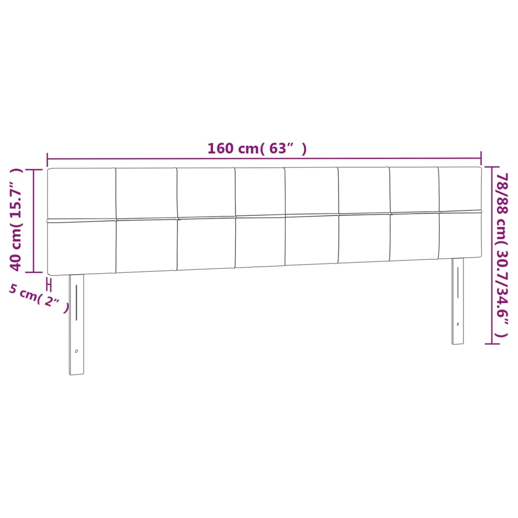 Kopfteil Hellgrau 80x5x118/128 cm Stoff