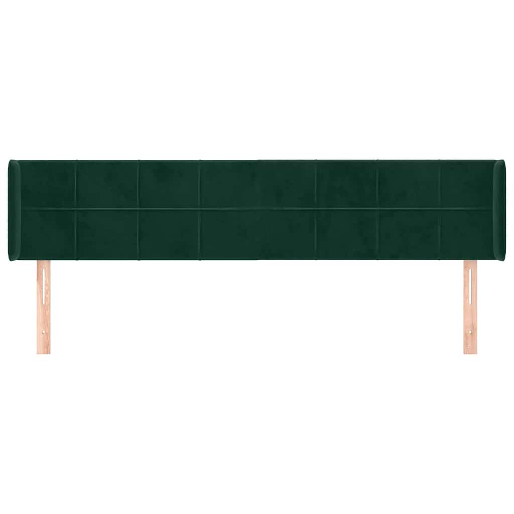 Kopfteil mit Ohren Dunkelblau 93x16x78/88 cm Samt