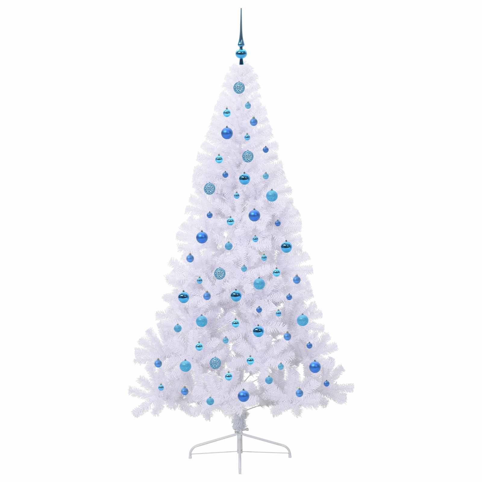 Künstlicher Weihnachtsbaum Weiß 210 cm PVC und Stahl