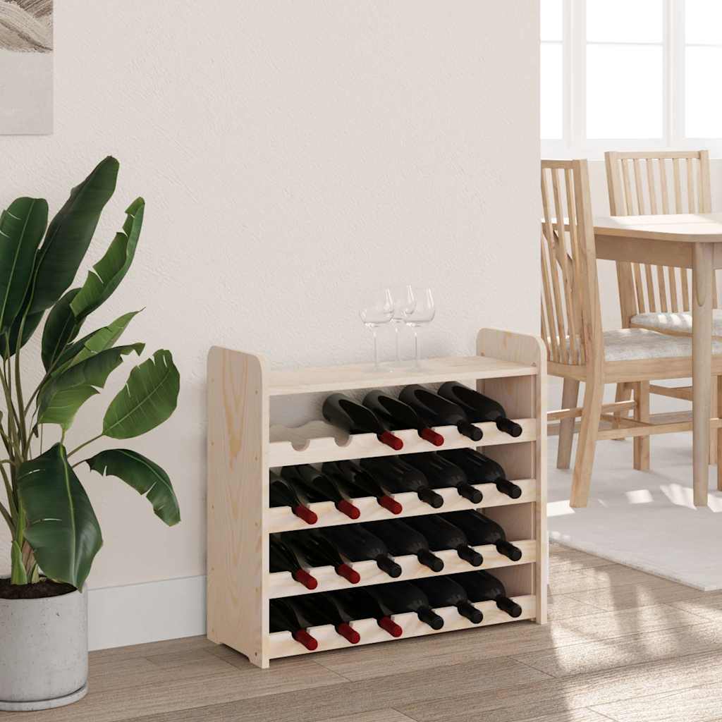 Weinregal 33x25x37 cm Massivholz Kiefer