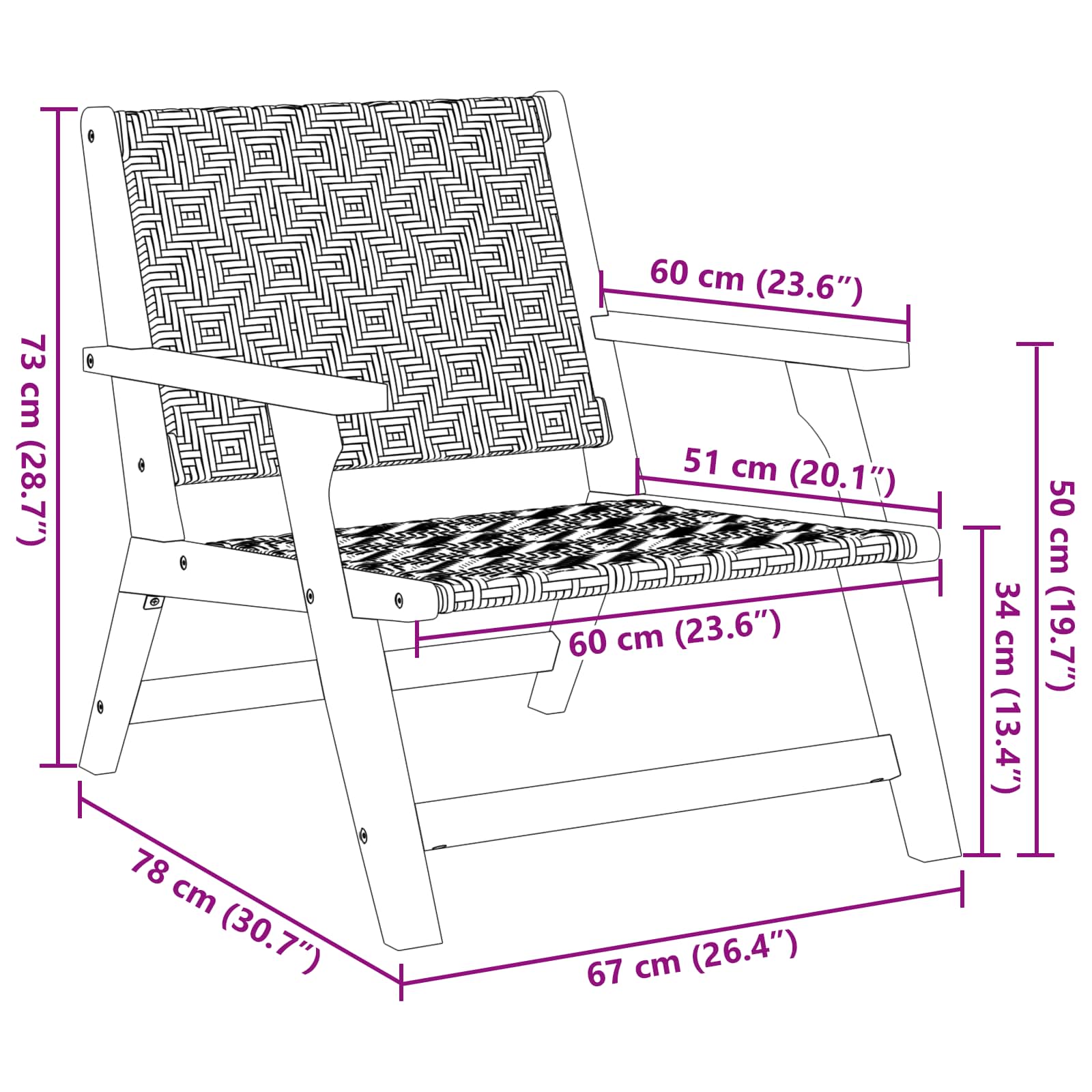 gartenmöbel Schwarz 122 x 78 x 73 cm Massivholz Akazie