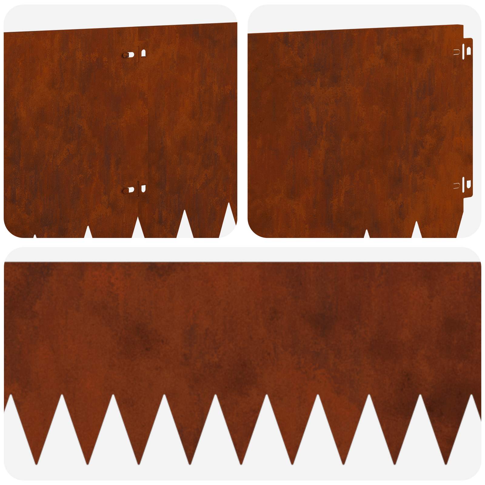 Raseneinfassung 10 pcs 103 x 10 cm Stahl Schwarz
