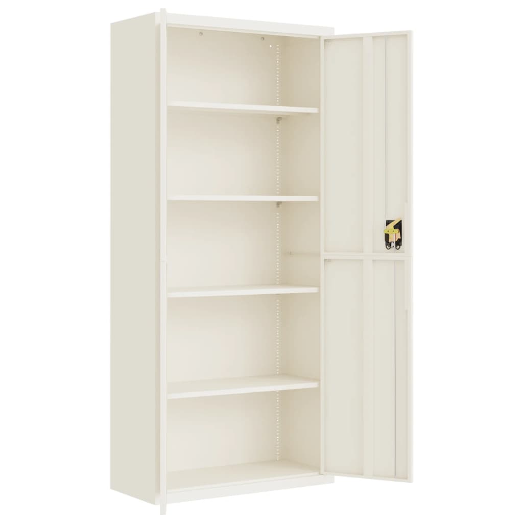 Aktenschrank Weiß 90x40x110 cm Stahl