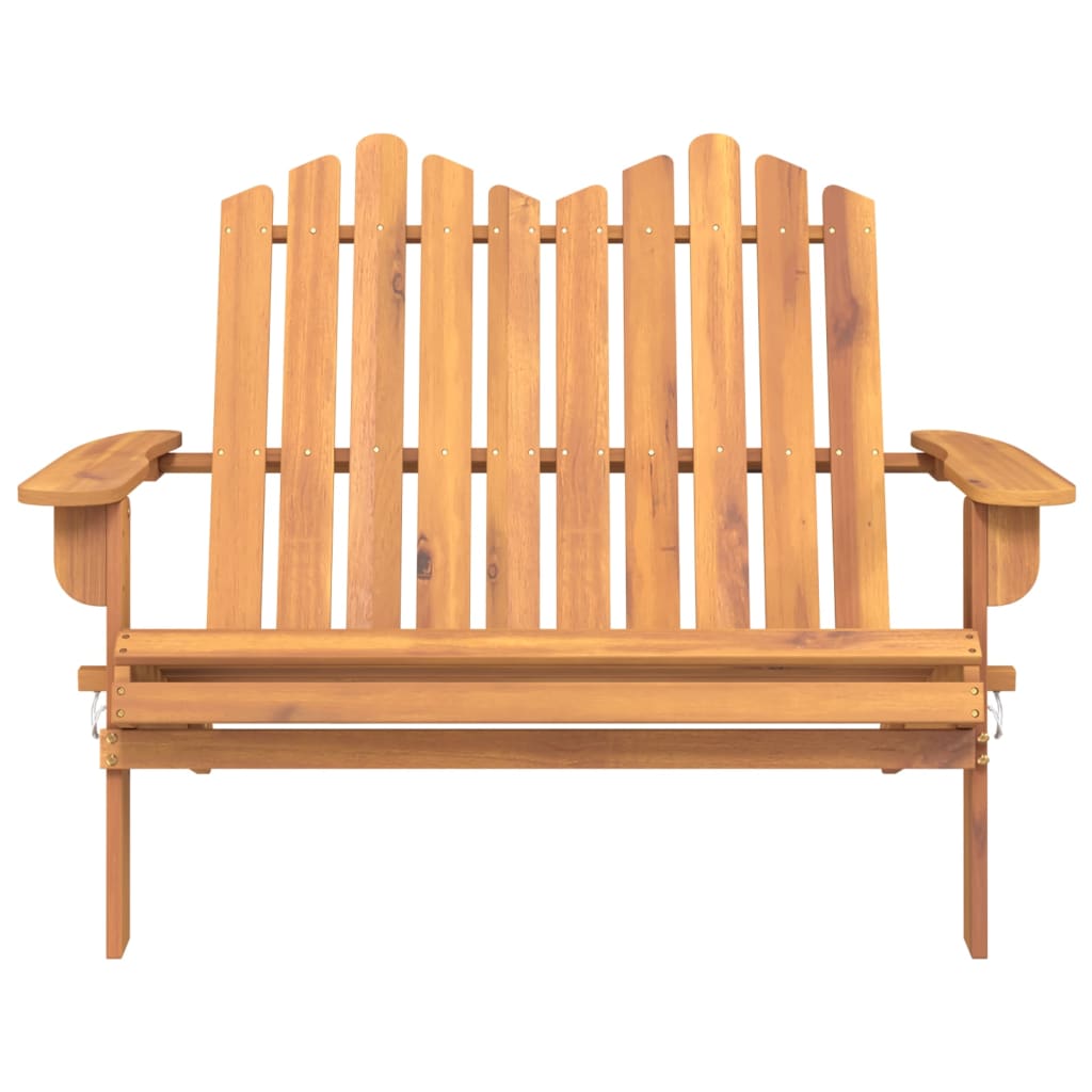 Adirondack-Gartenbank mit Kissen 126 cm Massivholz Akazie