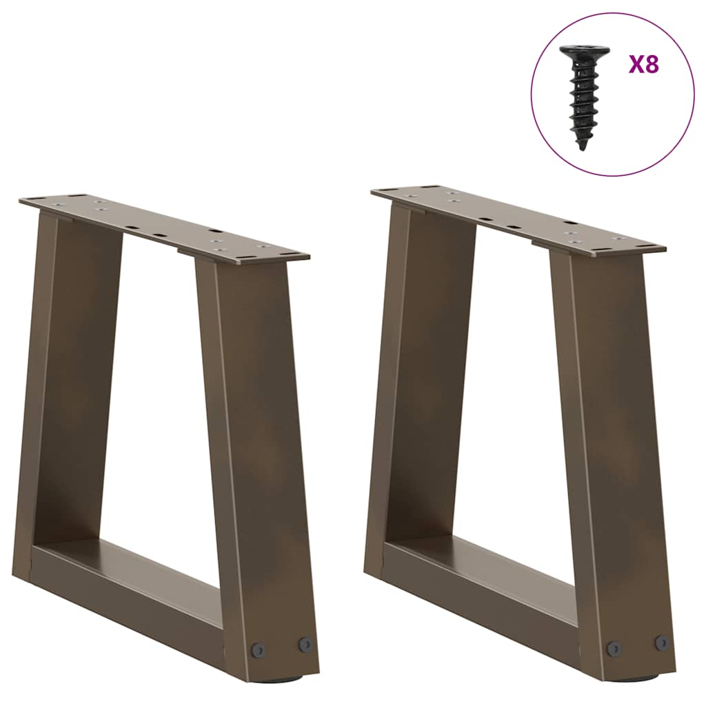 Couchtischbeine V-Form 2 Stück Schwarz 30x(30-31,3) cm Stahl