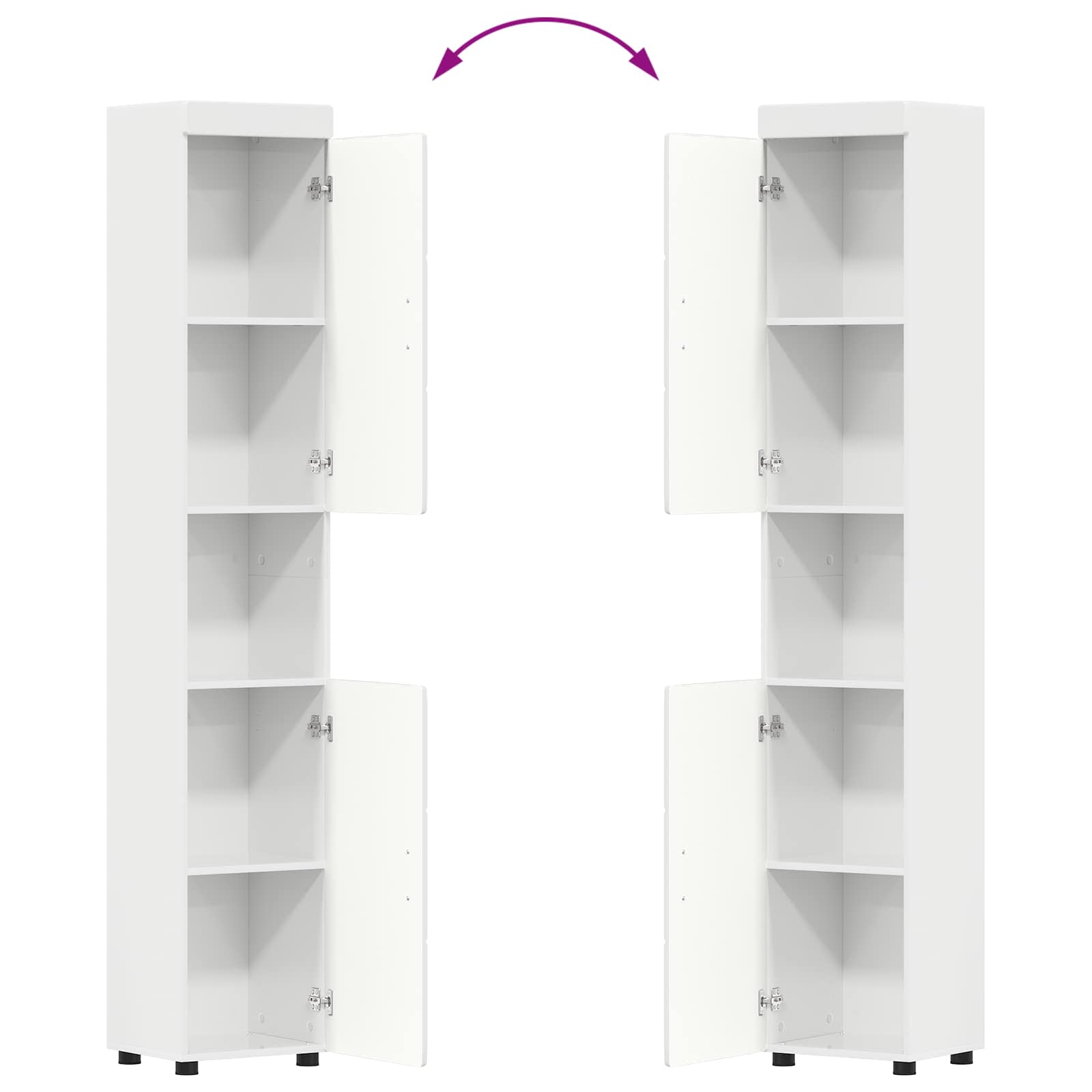 Badezimmermöbel-Set TULUM 2 pcs Weiß 60 x 34 x 63 cm