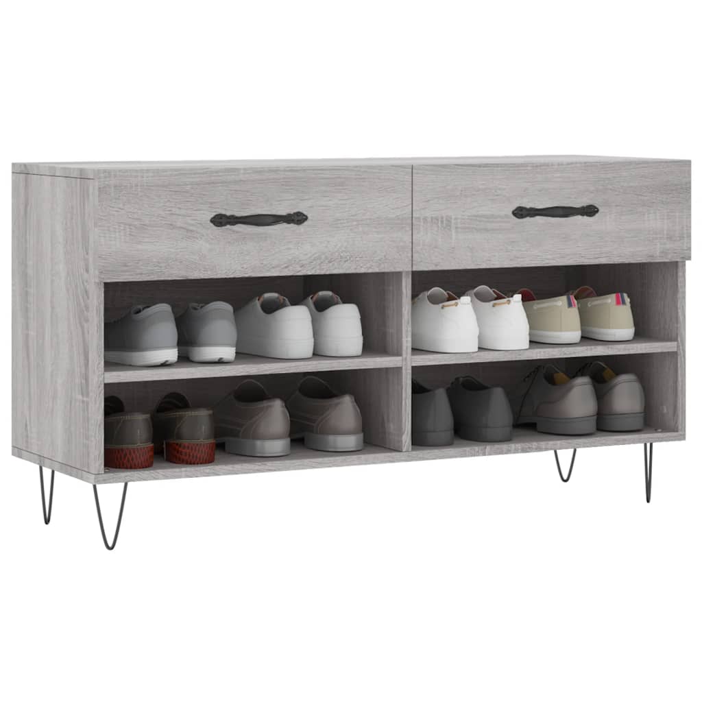 Schuhbank Weiß 102x35x55 cm Holzwerkstoff