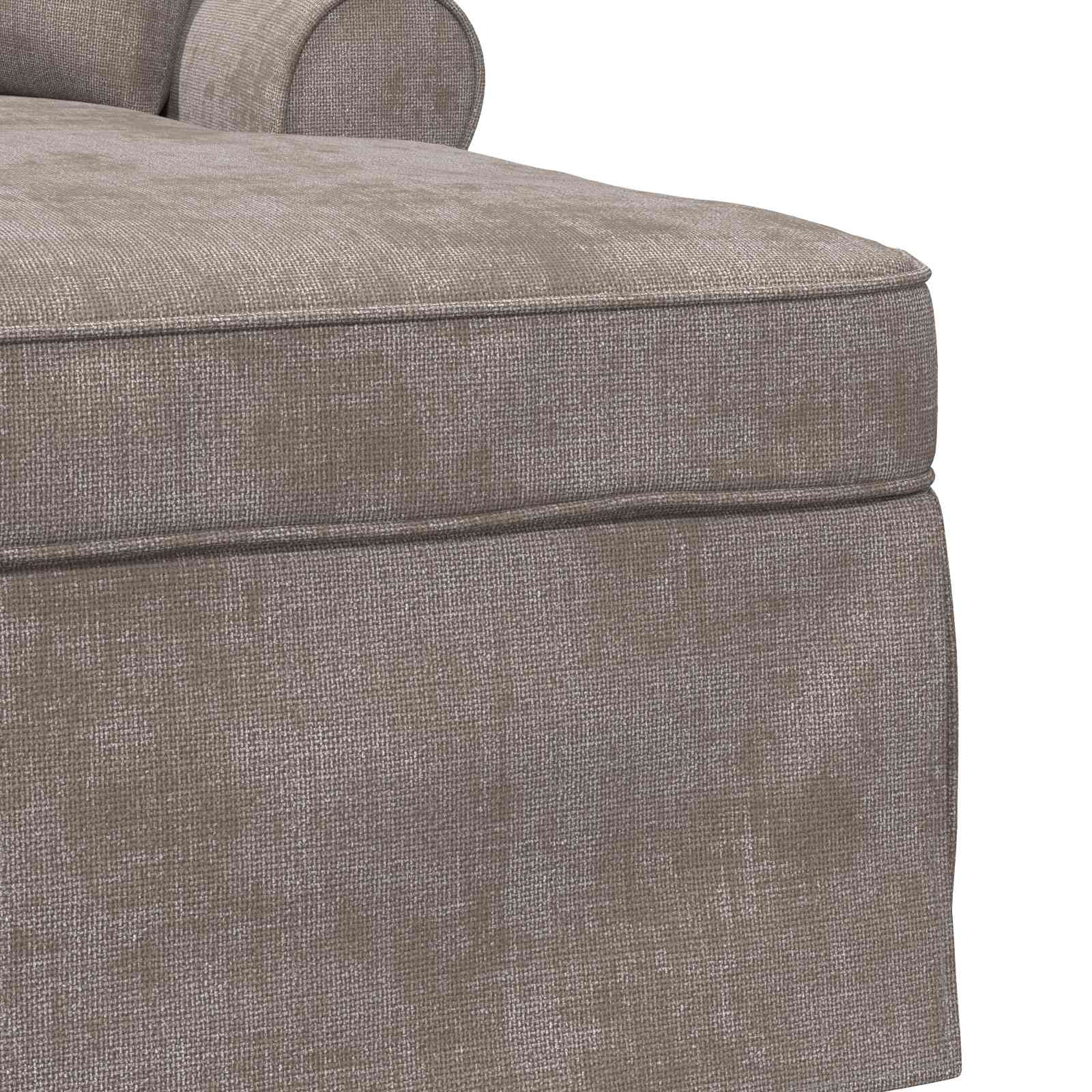 Chaise Lounge mit Rock mit Kissen Creme 157 x 91 x 91 cm ARES