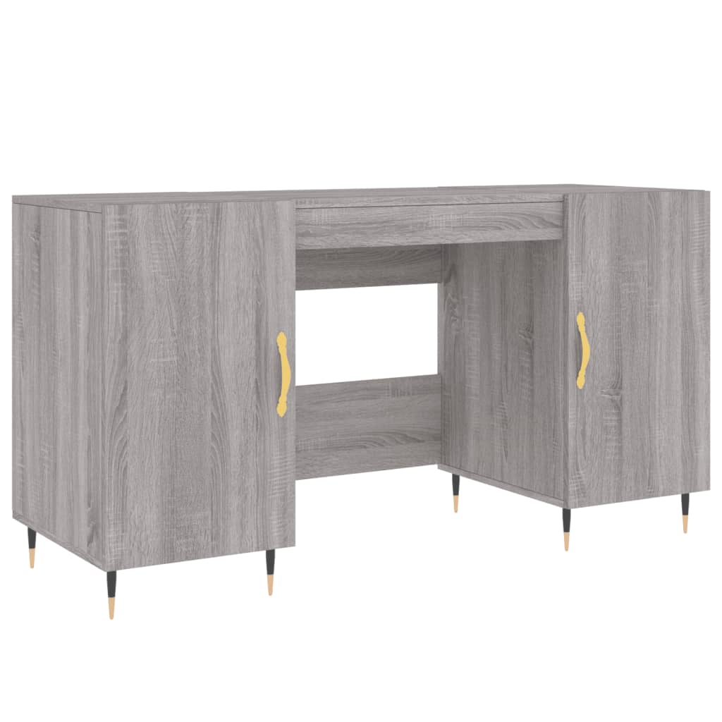 Schreibtisch Betongrau 140x50x75 cm Holzwerkstoff